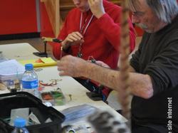 Manche qualifiquative du championnat de France de montage mouches au Foyer Saint- Martin à Lapoutroie