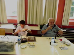 Manche qualifiquative du championnat de France de montage mouches au Foyer Saint- Martin à Lapoutroie