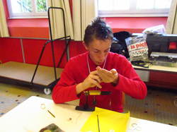 Manche qualifiquative du championnat de France de montage mouches au Foyer Saint- Martin à Lapoutroie